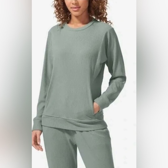 Tommy John Women’s Brushed Ribbed Jogger Lounge Set - Sage Green - Small - NWT - Picture 1 of 14